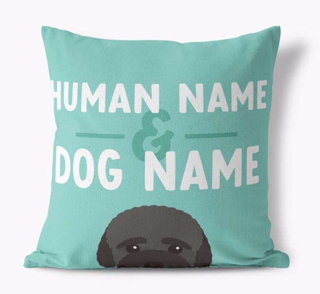 Human And Pet Name: Personalized {breedFullName} Canvas Pillow